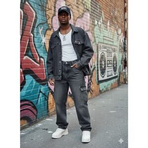 Rare Vintage Pelle Pelle Denim XL Men's Unisex Jacket Hip Hop Streetwear 90's